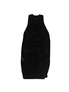 Paper Label Black Mesh Sleeveless Dress - Cover Up